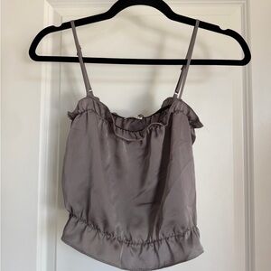 Anthropologie Gray Camisole Top